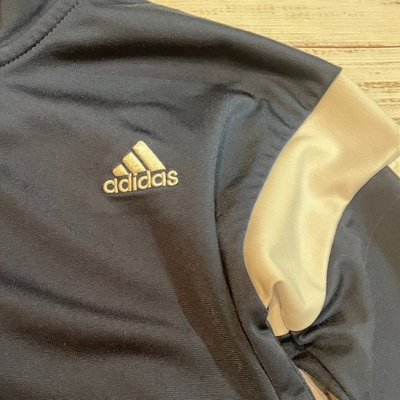 Boys Navy Blue Adidas Track Jacket - Picture 3 of 7